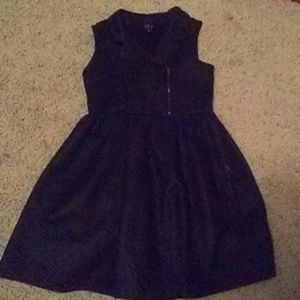 Sleeveless faux leather dress